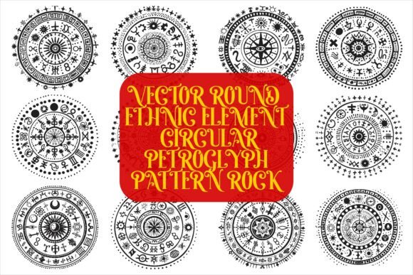 Download Vector Round Ethnic Element Featuring - Ethnic Collection