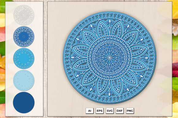 Download 3d Layered Mandala Art – SVG Cut File - Cut file Collection