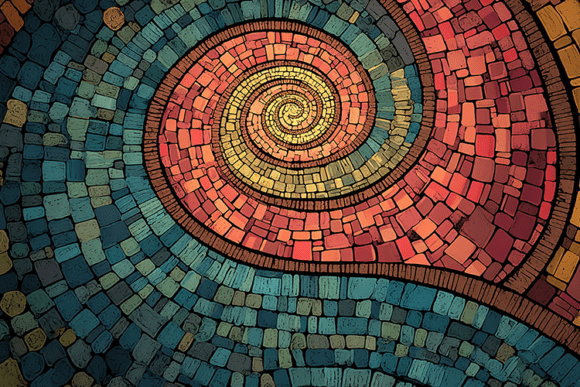 Download Abstract Spiral Stone Mosaic Pattern - Spiral Collection