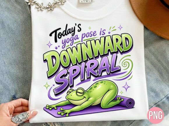 Download Yoga Frog Downward Spiral PNG Shirt - Premium Resources