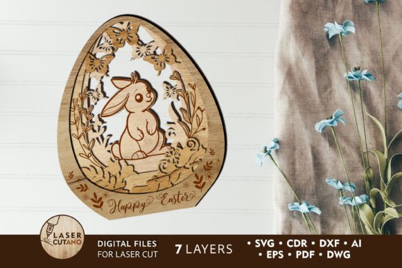 Download Easter Egg Decorative Ornament, Cut File - Cut file Collection