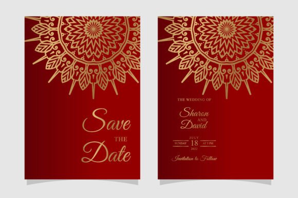 Download Golden Mandala Invitation Card Template - Golden mandala Collection